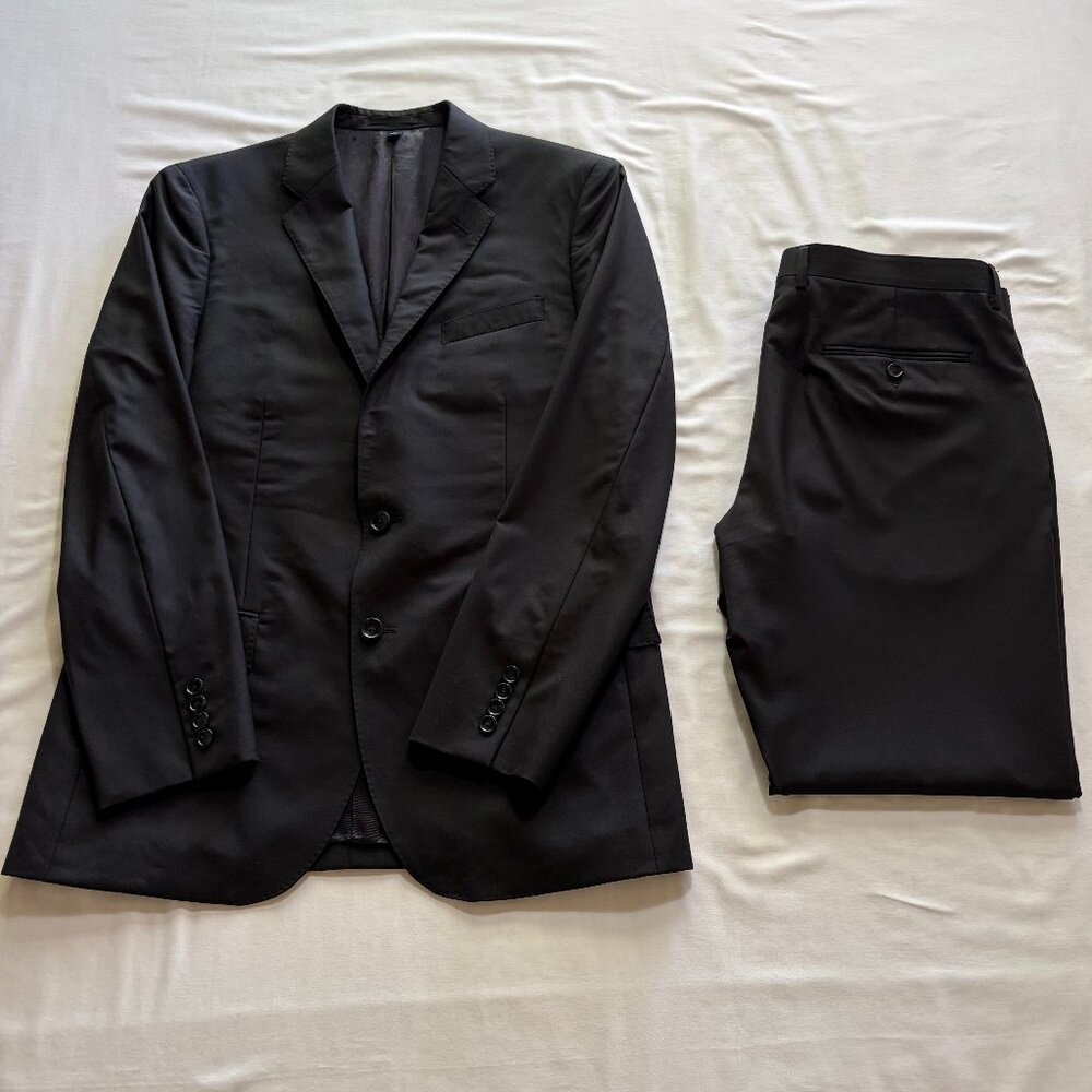 J.Crew Ludlow Suit in Loro Piana Superfine Wool — 40R / 34x30 | Black | Slim Fit